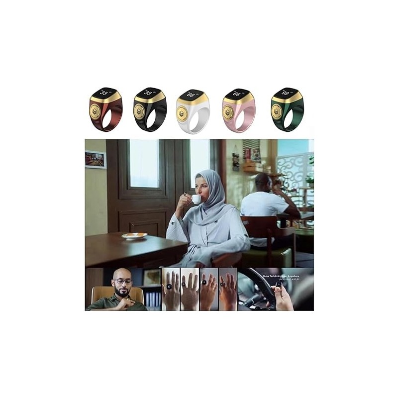 Tasbih Zikr Smart Ring Muslim Digital Alarm Clock Azan Counter