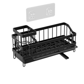 スポンジラック スポンジホルダー 防錆 キッチン用 スポンジ置き ふきん掛け付き たわしホルダー 洗面所/キッチン収納