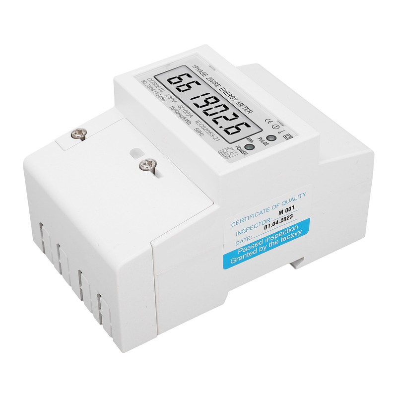Electricity Meter 1 Phase 2 Wire LCD AC 5A 100A