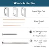 MOSECYOU Door Strike Shim Plates, Standard Size Spacer, Stainless Steel,