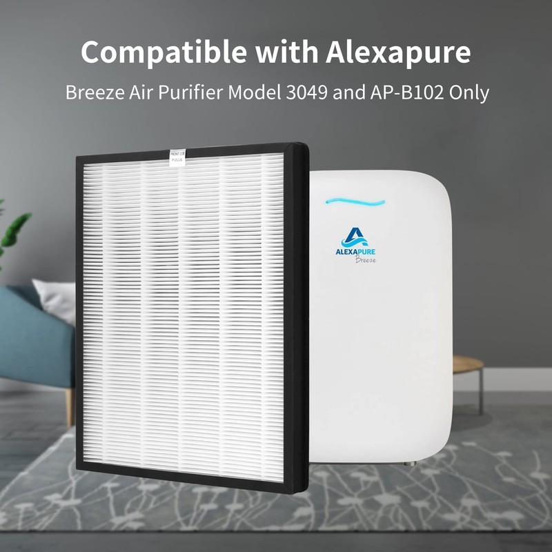FCFMY 4 Sets True HEPA Replacement Filters for Alexapure Breeze