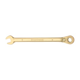 STARWORK 6-Point Metric 15° Offset GPlating™ Reversible, Non-Slip, Long Pattern, Ratcheting Combination Wrench 9mm