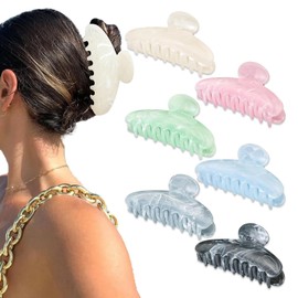Shimmerz 6 Stück Haarklammern für Frauen Große Rutschfeste Klammern für dickes und dünnnes Haar Niedliche Haarspangen Elegant & Langlebig Stylish Hair Accessories