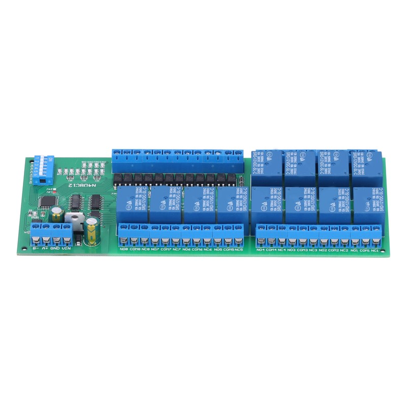 Relay Module RS485 Isolated 12‑in 12‑out RTU protocol DIN35 PLC
