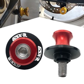 YIMOTO, 8MM M8 X 1.5 Motorcycle Swing arm Sliders Spools CNC Aluninum Swing Arm Stand Screws 2PCS for Suzuki GSX-R 600 GSX-R 750 GSX-R 1000 (Red)