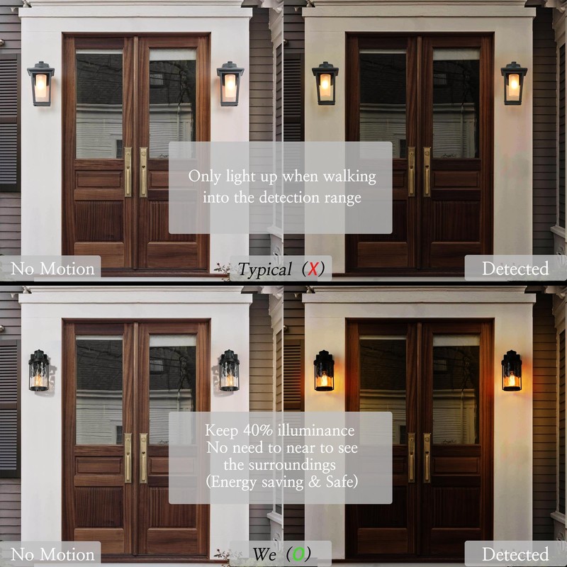 classy leaves Dusk to Dawn Outdoor Light Fixture Motion Sensor