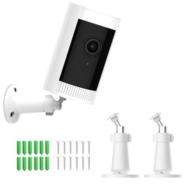 honecumi for Ring Camera Wall Mount–Adjustable Brackets Compatible with Ring Stick Up Cam Battery/Plug-in/Pro/Elite, Ring Indoor Cam (1st Gen) & 1/4” Screw Security Cameras, Indoor/Outdoor Use,2-Pack