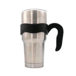 30 oz Tumbler Handle, Anti Slip Travel Mug Grip Cup Holder for Vacuum Insulated Tumblers, Suitable for Yeti Rambler, Trail, Sic, Ozark and More 30 Ounce Tumbler Mugs/Car Cups Accessories (Black)