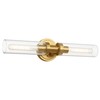 SANTOSTOCK Brushed Gold Bathroom Vanity Light Fixture, 2-Light Modern Wall