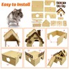 Hamiledyi Wooden Hamster House Hideout Mouse House with Ladder and