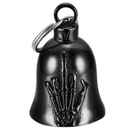 MOCY BELL - Clochette Moto DOIGT D'HONNEUR Porte-Bonheur MOCY BELL Acier Stainless Steel Black