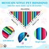 AIMALL Mexican Style Pet Bandana and Straw Hat Set, Colourful