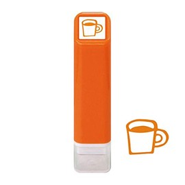 Kao Kodomono Schedule Penetrating Stamp Cup Ink Color: Orange