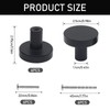 Wekuw 6 Pieces Cabinet Knobs (Black) Furniture Knobs Black Handles
