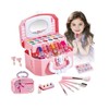 Juego De Maquillaje Lavable Con Almacenamiento Para Niña Malubero Rosa