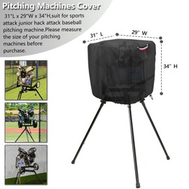 Exokugo Pitching Machines Cover for Most Softball/Baseball Pitching Machine,Provide All-Weather Protection.(31" L x 29" W x 34" H,Cover Only)