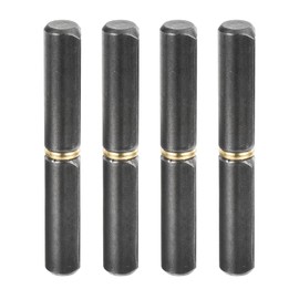 sourcing map 4Pcs Weld on Barrel Hinges, 4" x 9/16" (LxD) Carbon Steel Weldable Detachable Barrel Hinges for Metal Gate Swing Door Trailer Ramp, 0.31" Pin OD