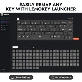 LEMOKEY X6 Wired Mechanical Keyboard, QMK Programmable 65% Layout with Pre-Lubed Tactile Switch, North-Facing Red Backlit N-Key Rollover Compatible with Windows