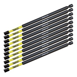 10 x SabreCut SCRSL7152_10 152mm SL7 Slotted Magnetic Impact Screwdriver Driver Bits Set Single Ended Heavy Duty Compatible with Dewalt Milwaukee Bosch Makita and Others