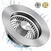 Abigio Kitchen Sink Drain Strainer Stainless Steel Stopper Anti-Clog Basket