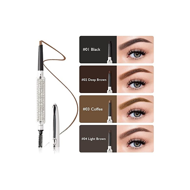 Lápiz De Cejas, Lápiz De Cejas Impermeable Con Pincel Y