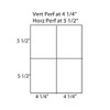 Limited Papers (TM) Perforated Paper, 4 Up, 20 Pound, 8.5"