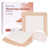 Jointown Upgraded Silicone Super Absorbent Dressing, Adhesive Absorption Wound Dressing