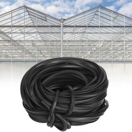 Black Greenhouse Rubber Strip Greenhouse Accessories for Glass Sealing, Universal Rubbers Weather Stripping Sealing Strip, Convenient Wear-Resistant, Durable, Easy to Replace (18 Meters)
