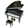 BinkeGG Black Wooden Wind up Grand Piano Music Box with