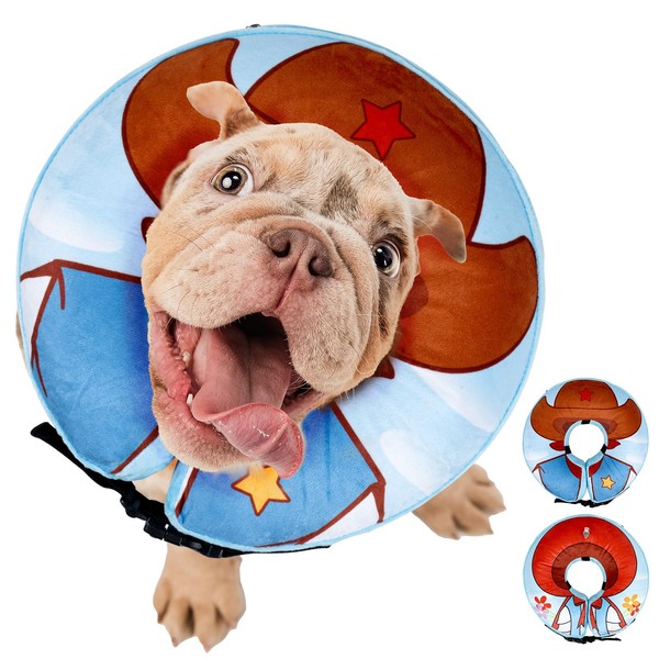 Ladadee Inflatable Dog Cone Collar After Surgery, Soft Recovery Suit