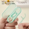 LIAMOSS Green Mint Dental Floss Picks, 2 Portable Travel Cases