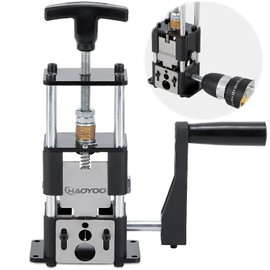 HAOYOO Wire Stripper Machine, Drill-Powered/Manual Two-In-One Wire Stripper Tool, Wire Stripping for 0.06"-1"(1.5~25 mm) Scrap Wire, Wire Stripping Tool for DIY Cable Copper (Black)