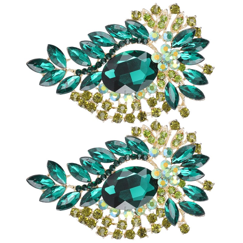 2Pcs Corsage Brooch Fashion Retro Exquisite Alloy Pins Applique Clothing