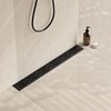 Neodrain 28 in Matte Black Linear Shower Drain, Rectangular Shower