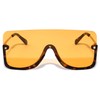 Star Stud Semi Rimless Flat Top One piece Shield Lens