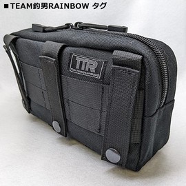 TEAM TSURIO RAINBOW BK01 Tactical Drop-in Accessory Pouch W Zipper, Black