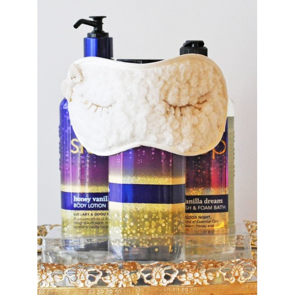 Bath & and Body Works "Sleep" Honey Vanilla Dream with Lambie Mask