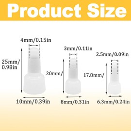 Yosawo 430 Pieces Nylon Wire Caps Power Cable Closed End Crimp Terminals Closed End Electrical Connectors Kit 22-16/16-14/12-10 AWG Gauge (NLM)