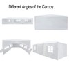 Canopy Party Tent White Shelter Gazebo Pavilion, Folding, Storage, Waterproof,