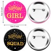 Chinco 26 Pieces Birthday Button Pins for Girl 2 Inch