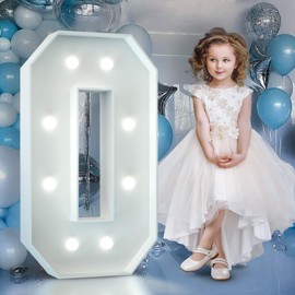 90 cm White Luminous Letters, Gigantic Luminous Letters Decoration Birthday, Wedding Anniversary, Decorative Letters LED Letters, Wedding Decoration, Birthday Engagement Decoration, Letter O