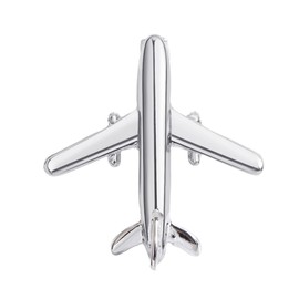Small Silvery Aircraft Brooch Pins for Men and Women Lapel Brooch Backpack Shirt Bag Accessories Collar Badge(Silvery)
