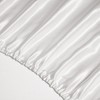 NA HommxJF 4PCS White Satin Sheets King Size White Silky