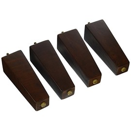 Leg Daddy 7" Dark Walnut Tapered Pyramid Sofa Leg, Set of 4