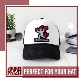 AKIKOPATCH I Tried It at Home Embroidery Iron On Patches, Size 3" Sew Patches for Clothes Backpacks Hats Jeans Bags, Funny Meme Embroidered Patches Iron On Fabric Patches DIY Gift for Boys Girls