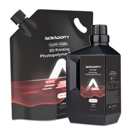 Aceaddity Elite Series 3D Printer Resin 405nm Photopolymer Resin LCD/DLP UV-Curing High Precision 3D Printing Liquid Compatible with 8k 3D Printer (Clear Red, 1000g+1200g)