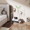 Bkemiy Clear Acrylic Side Table, 2-Tier End Table for Living