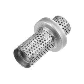 X AUTOHAUX Motorcycle Exhaust Silencer Exhaust Pipe Silver Tone 100mm x 60.5mm