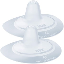 Nuk Nipple Protection for Sensitive Nipples with Protective Case, Transparent, Pack of 2