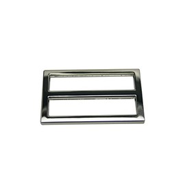 Generic Metal Silvery Rectangle Buckle with Fixed Bar 1.5" X 0.8" Inside Dimensions Belt Shoes Strap Keeper Or Backpack Bag Accessories Pack of 10